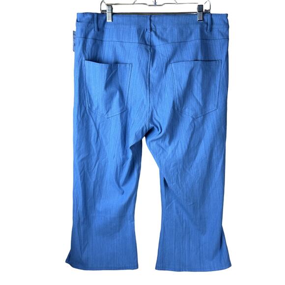 Fresh Produce NWT Fresh Fit Riviera Women Plus Size 2X Cropped Capri Blue Costal - Picture 2 of 11